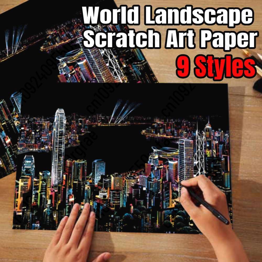 Kids Education World - Magic Rainbow Color Scratch Art Painting