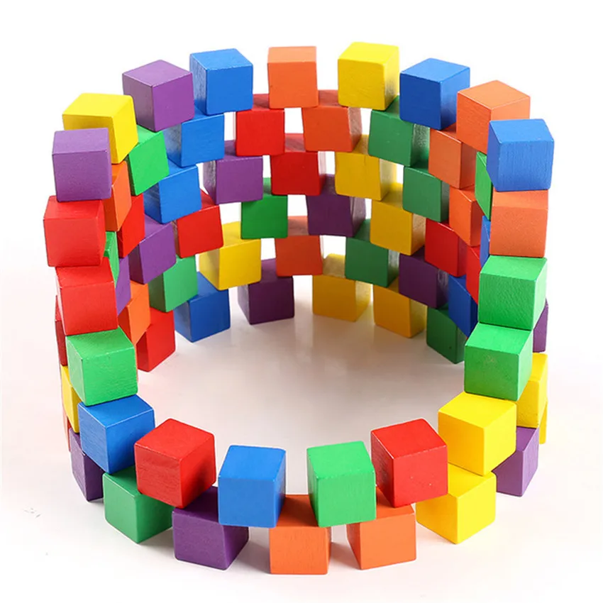 Kids Educational Game 2 - 30Pcs/Set 2*2*2cm Colorful Wooden Cube Building