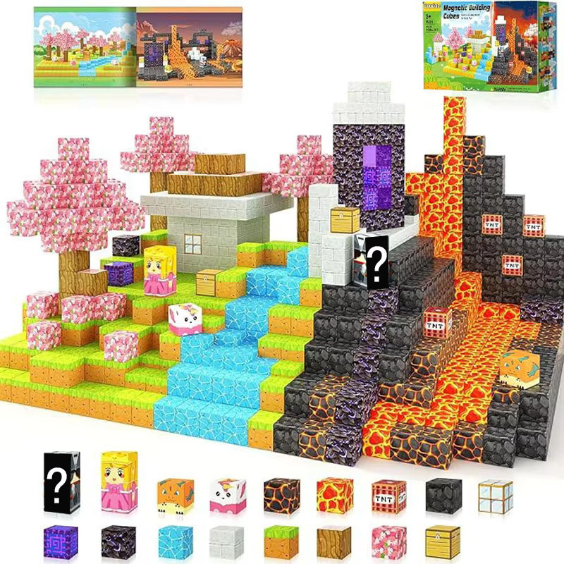 Kids Education World - Magnetic Building Blocks Mine World Magnet