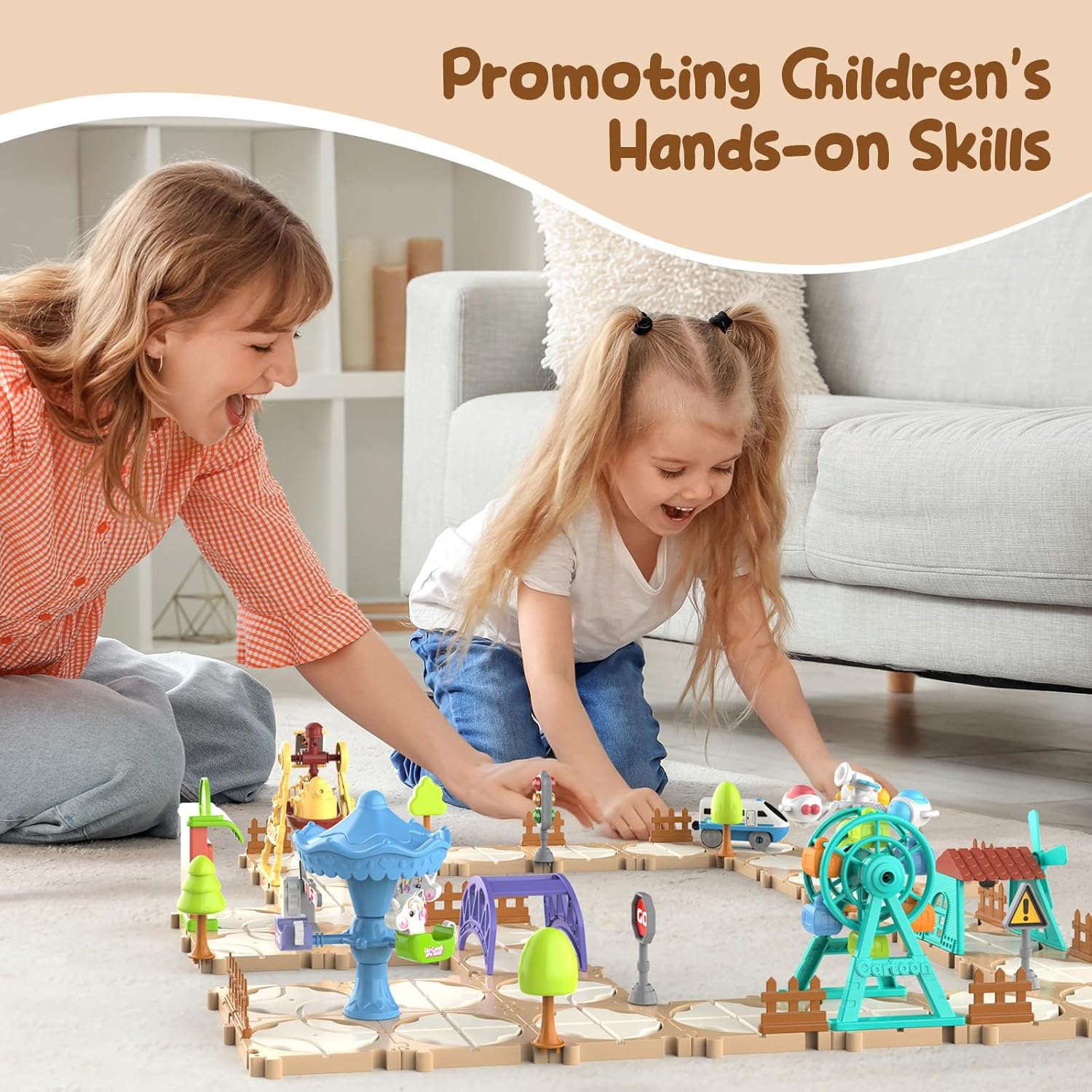 DIY Puzzle Track Car Set Assem - Kids Education Board review and price