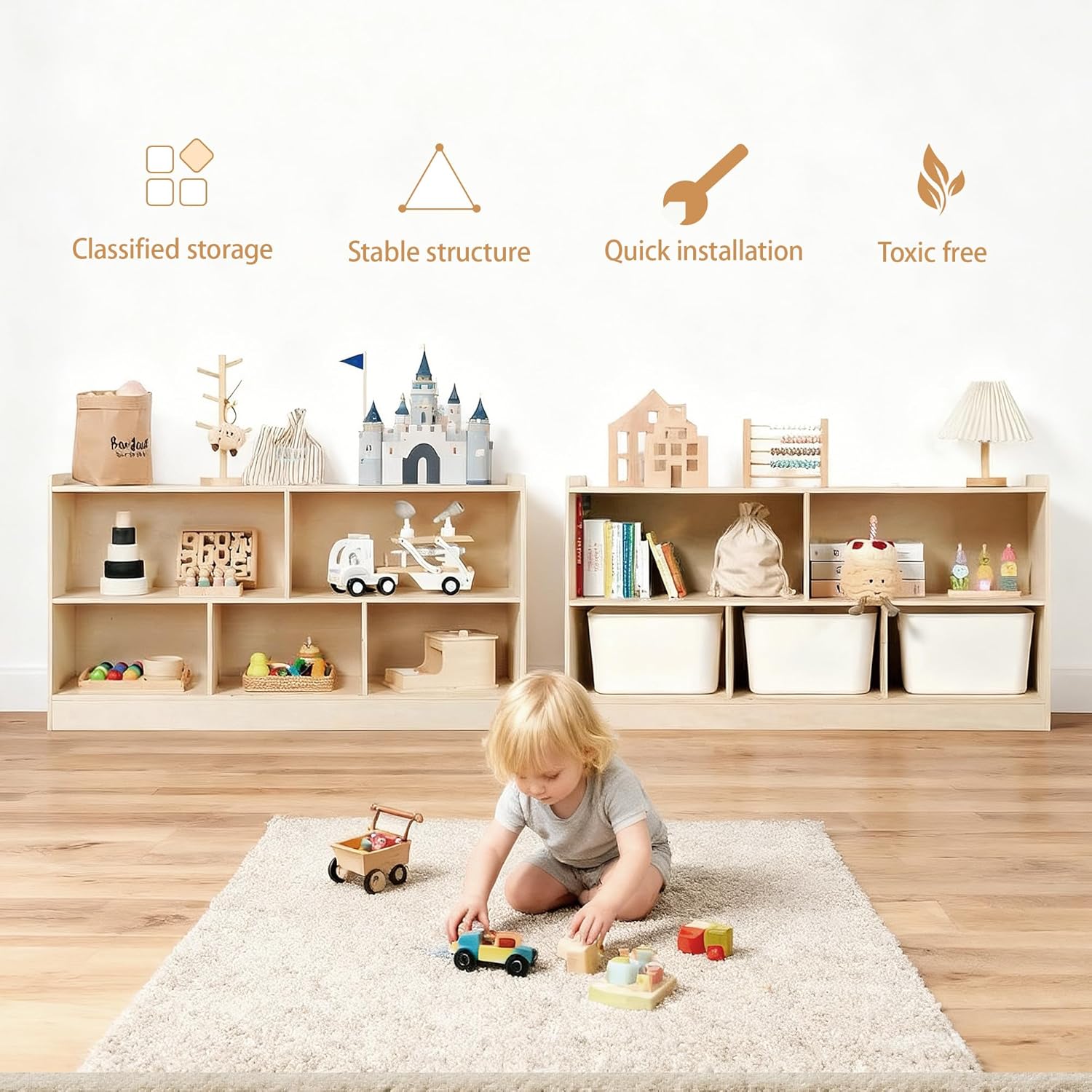 Montessori Book and Toy Shelf  - Montessori Shelf Toy review and price