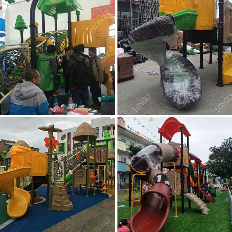 Commercial Plastic Slide 450x2 - Kids Education Park review and price