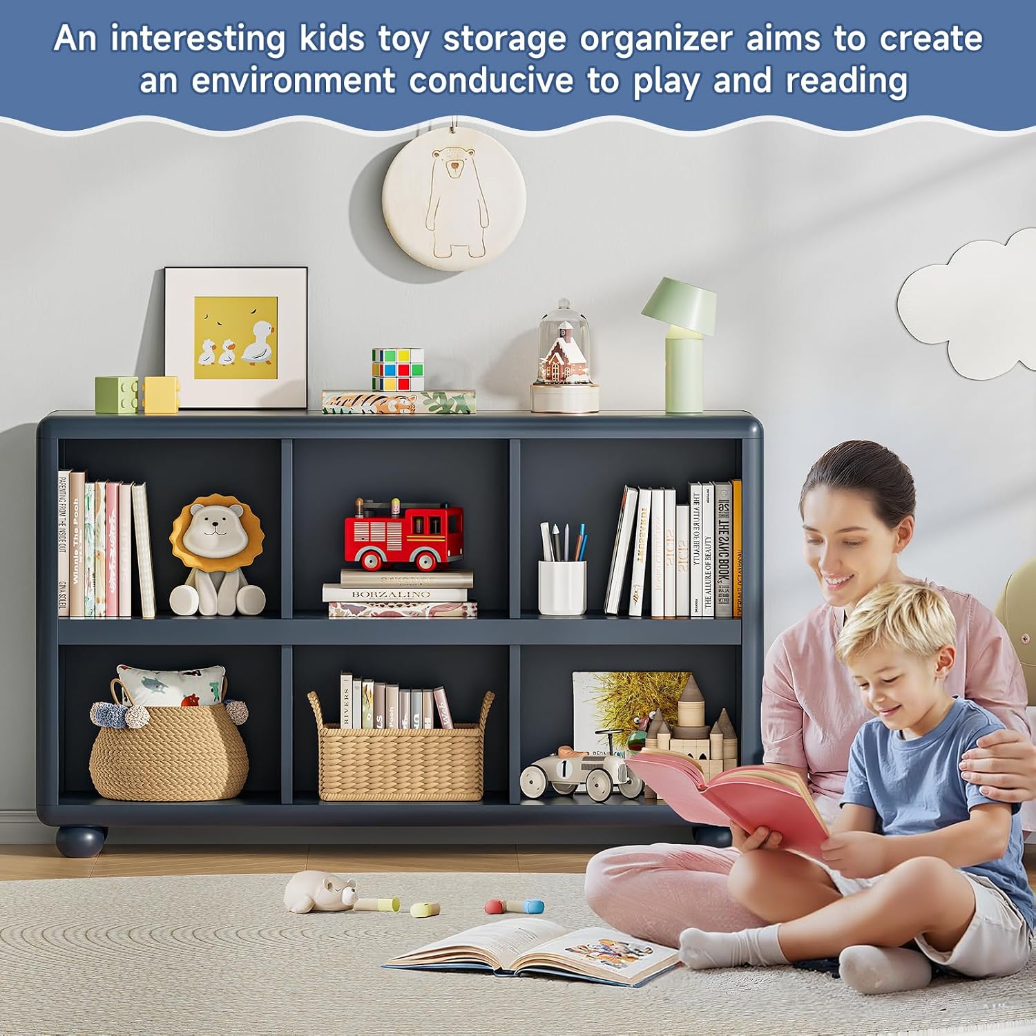 Kids Storage Shelf 6-Cube Toy  - Montessori Shelf Toy review and price