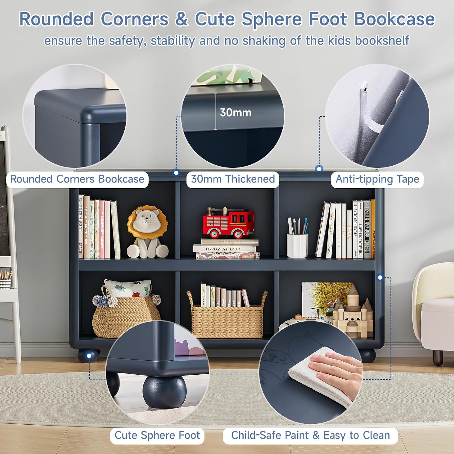 Kids Storage Shelf 6-Cube Toy  - Montessori Shelf Toy review and price