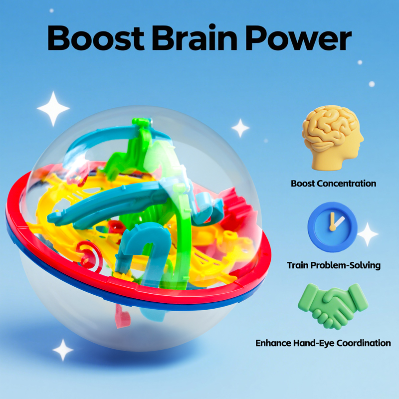 3D Magic Ball Labyrinth Brain  - Kids Education Level review and price