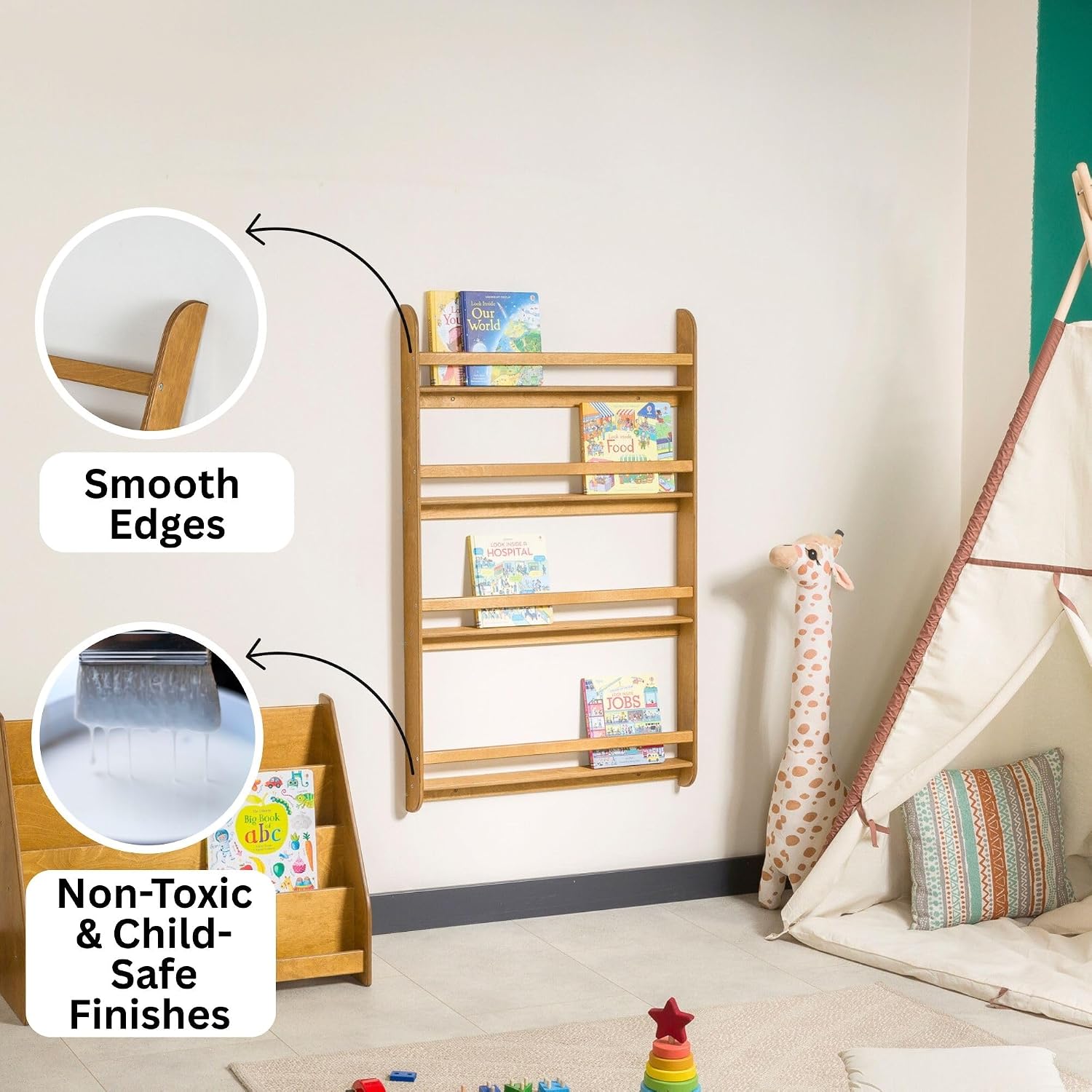 Montessori Wall Bookshelf Todd - Montessori Shelf Toy review and price