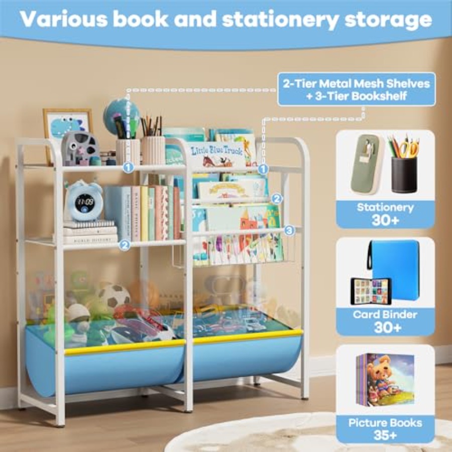 3 in 1 Bookshelf and Toy Stora - Montessori Shelf Toy review and price
