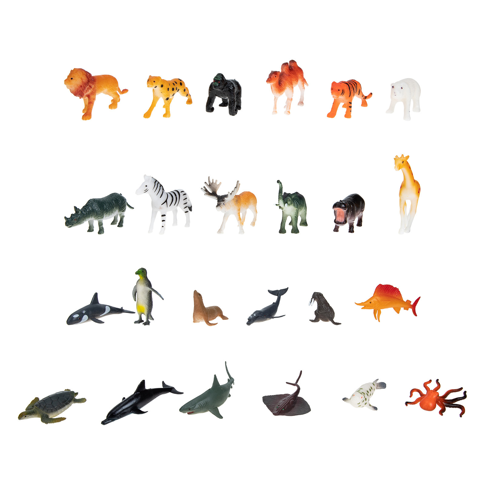 24Pcs Ocean Animals Plastic Si - Kids Early Education Photos review and price