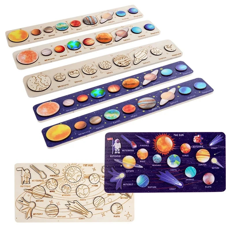 Children Wooden Space Planet P - Montessori Shelf Toy review and price