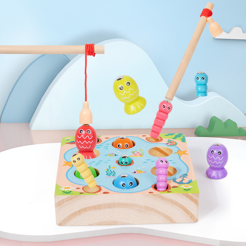 Children Wooden Fishing Game T - Montessori Shelf Toy review and price