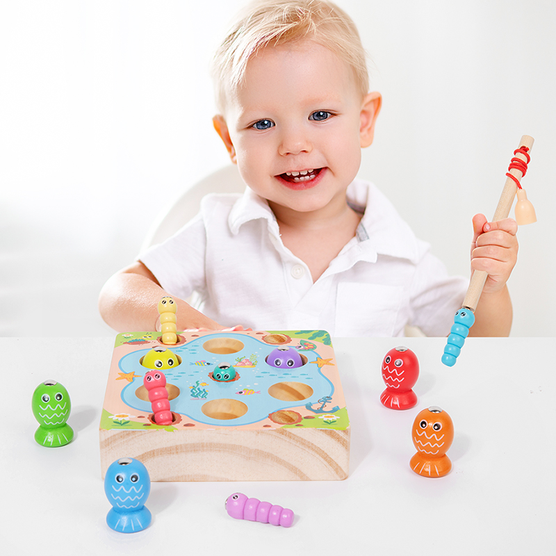 Children Wooden Fishing Game T - Montessori Shelf Toy review and price