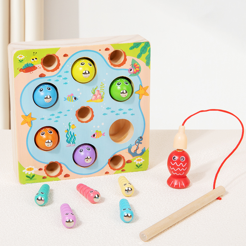 Children Wooden Fishing Game T - Montessori Shelf Toy review and price
