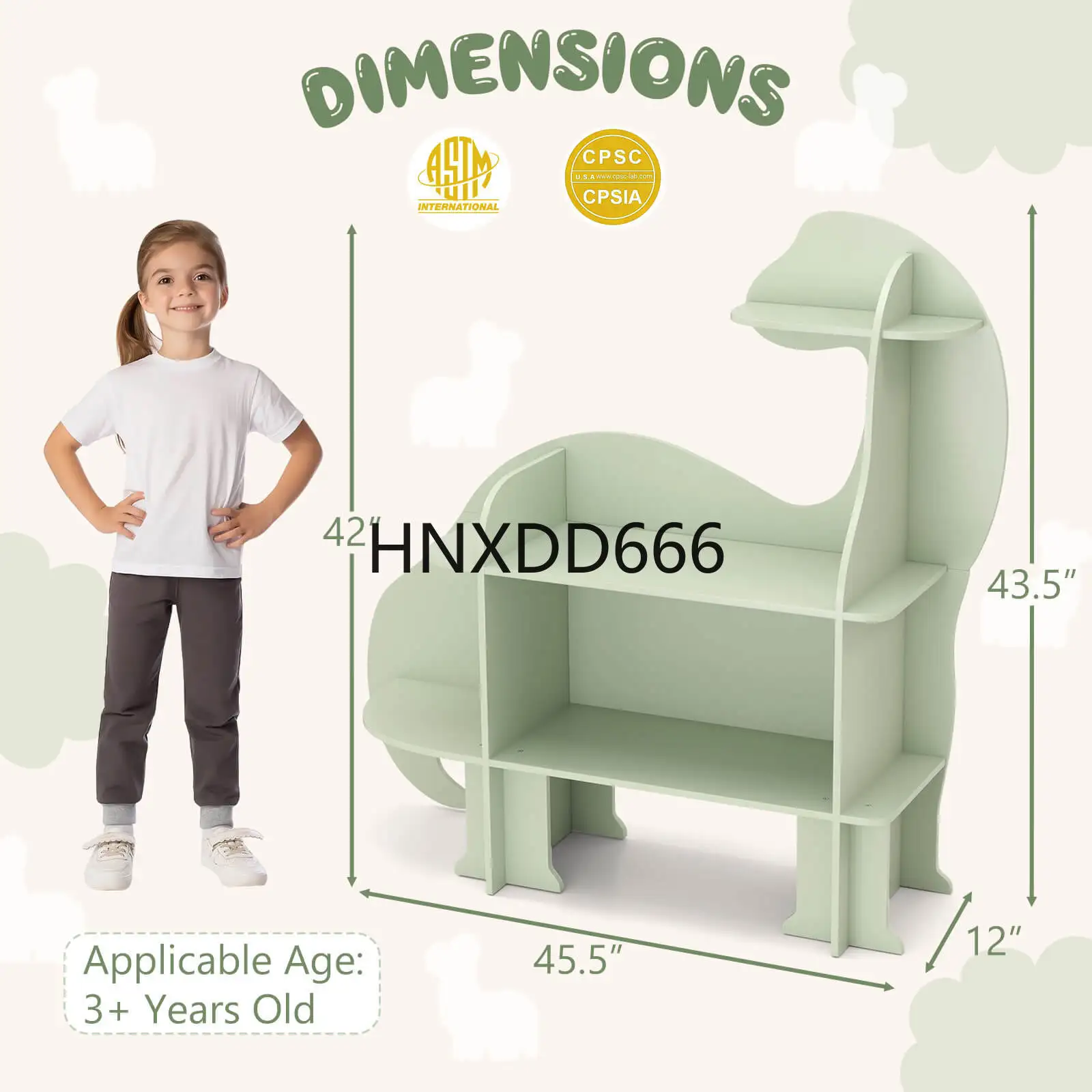 3-Tier Dinosaur Kids Bookshelf - Montessori Shelf Toy review and price
