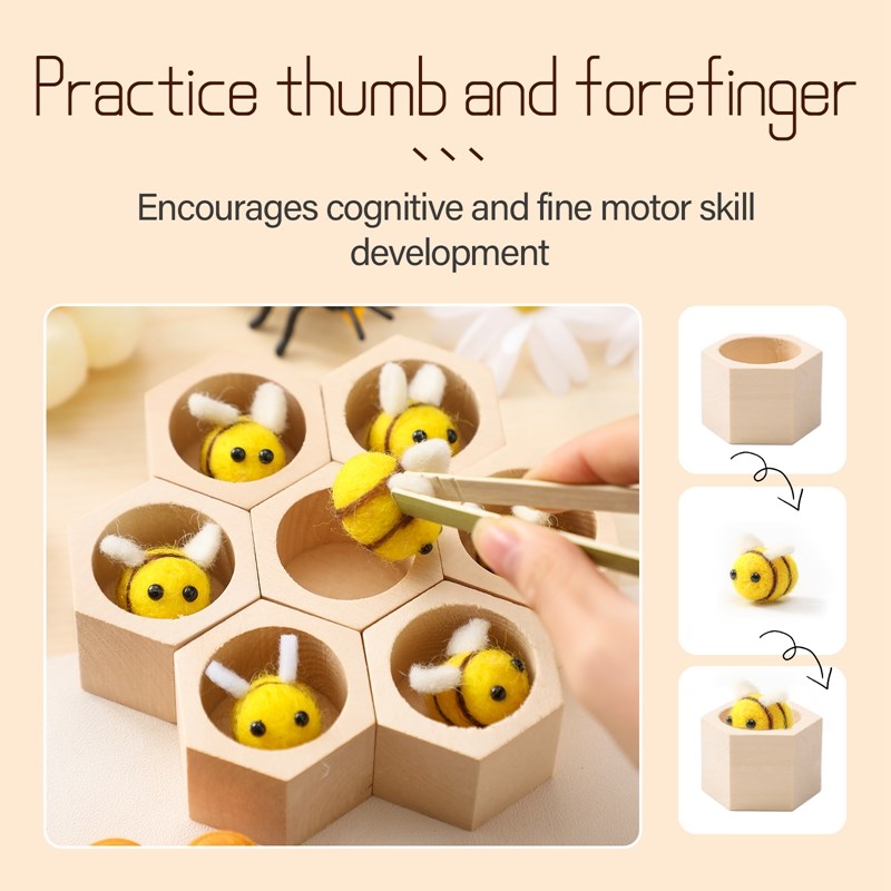 Sensory Bee Toys Newborn Fine  - Montessori Shelf Toy review and price