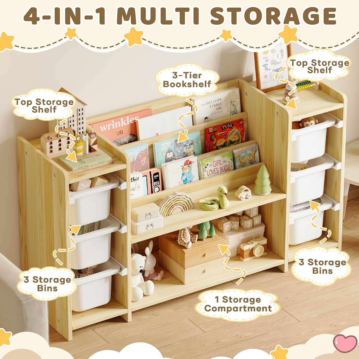 Kids Toy Storage Organizer and - Montessori Shelf Toy review and price