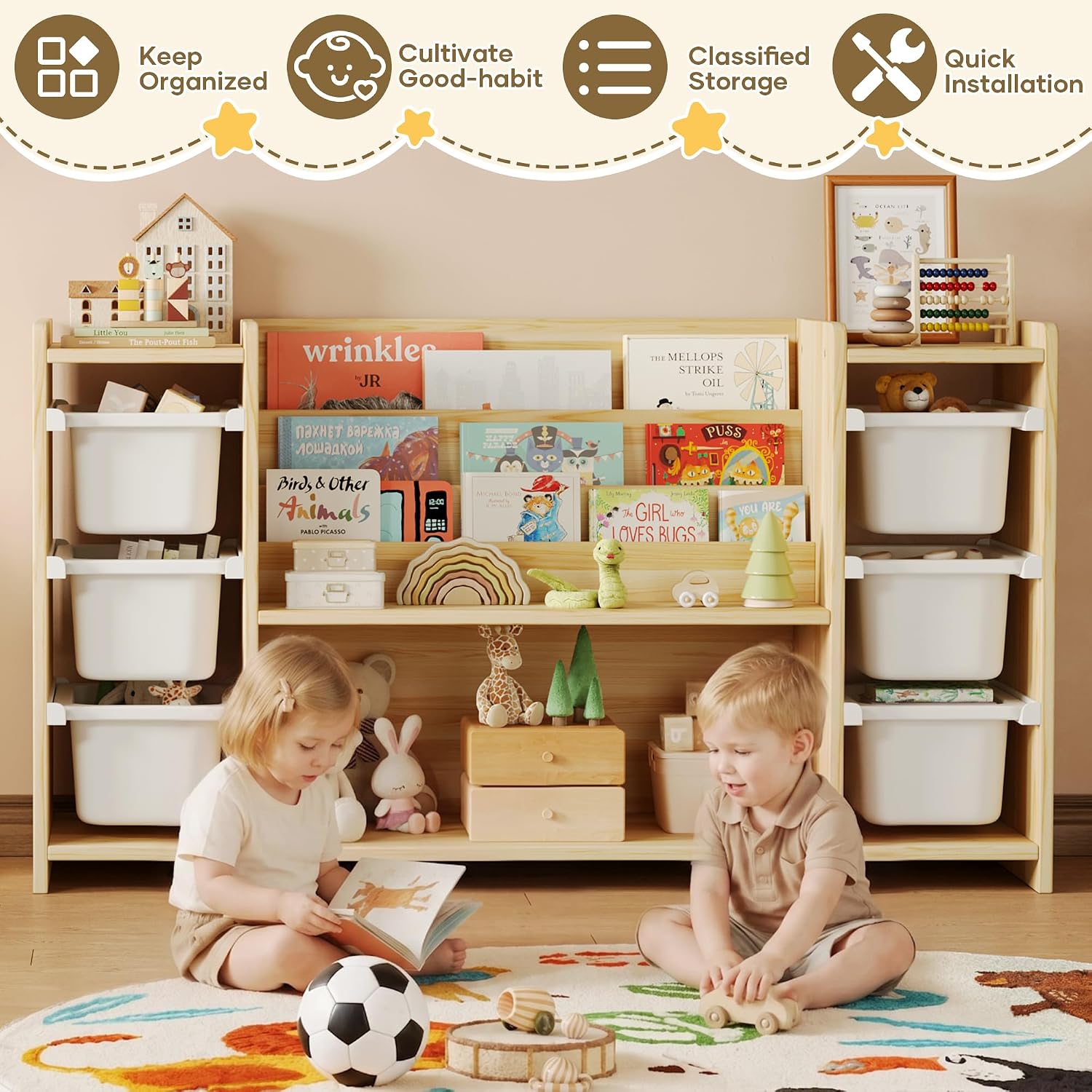 Kids Toy Storage Organizer and - Montessori Shelf Toy review and price