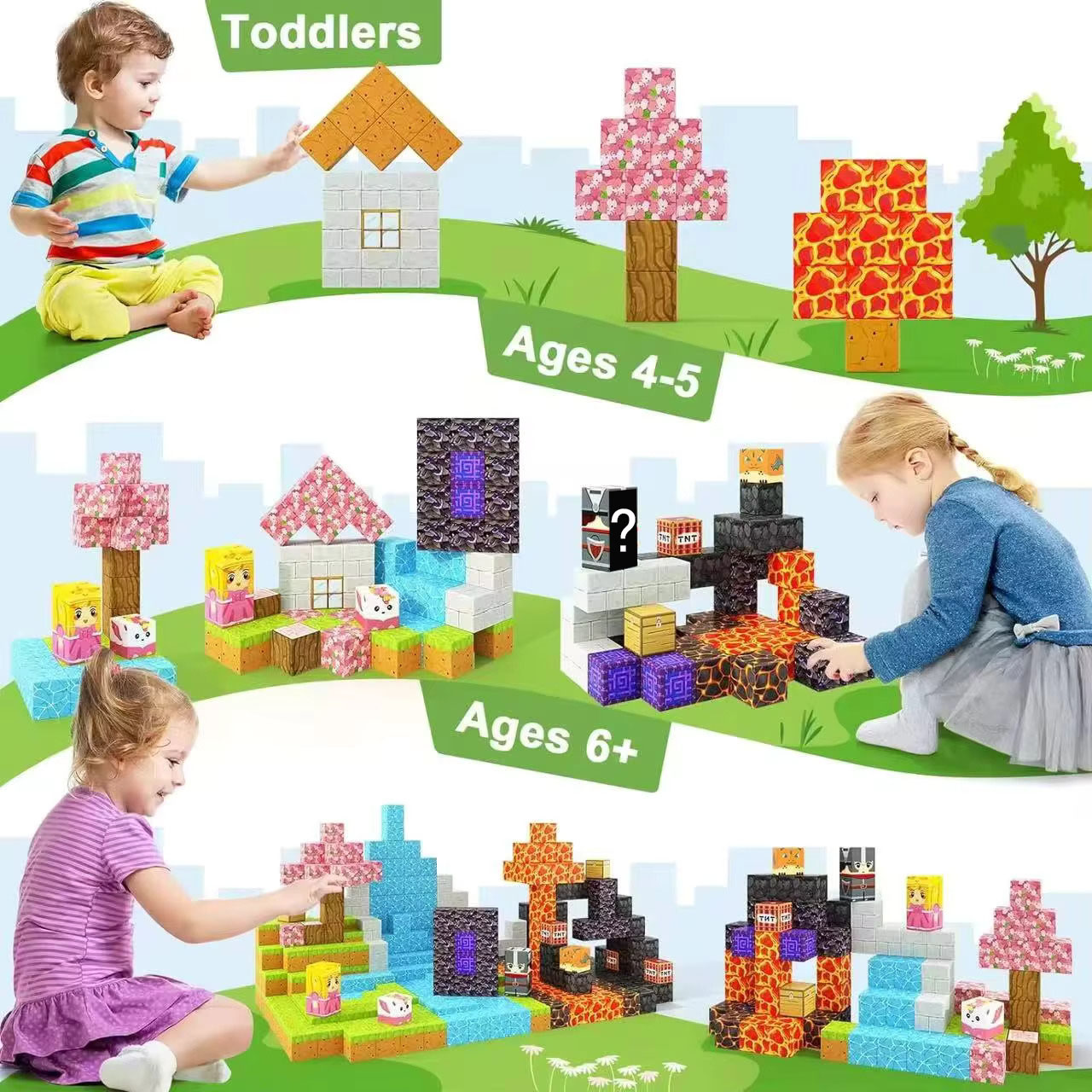 Magnetic Building Blocks Mine  - Kids Education World review and price
