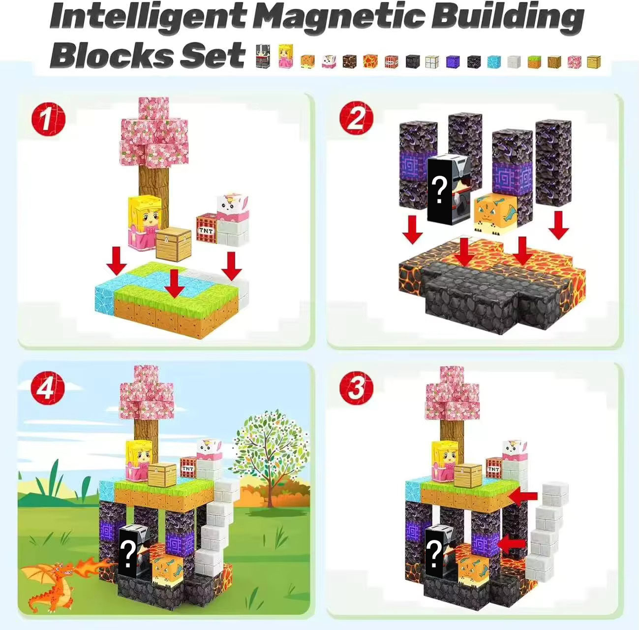 Magnetic Building Blocks Mine  - Kids Education World review and price