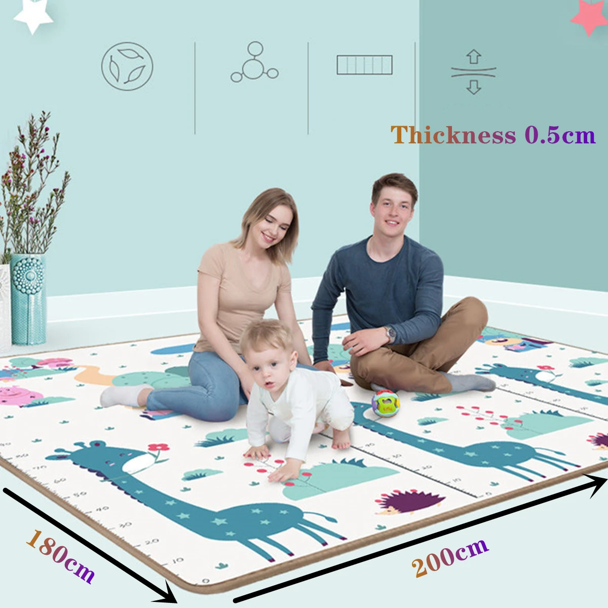 200x180cm Thick 0.5cm Baby Pla - Kids Education Allowance review and price