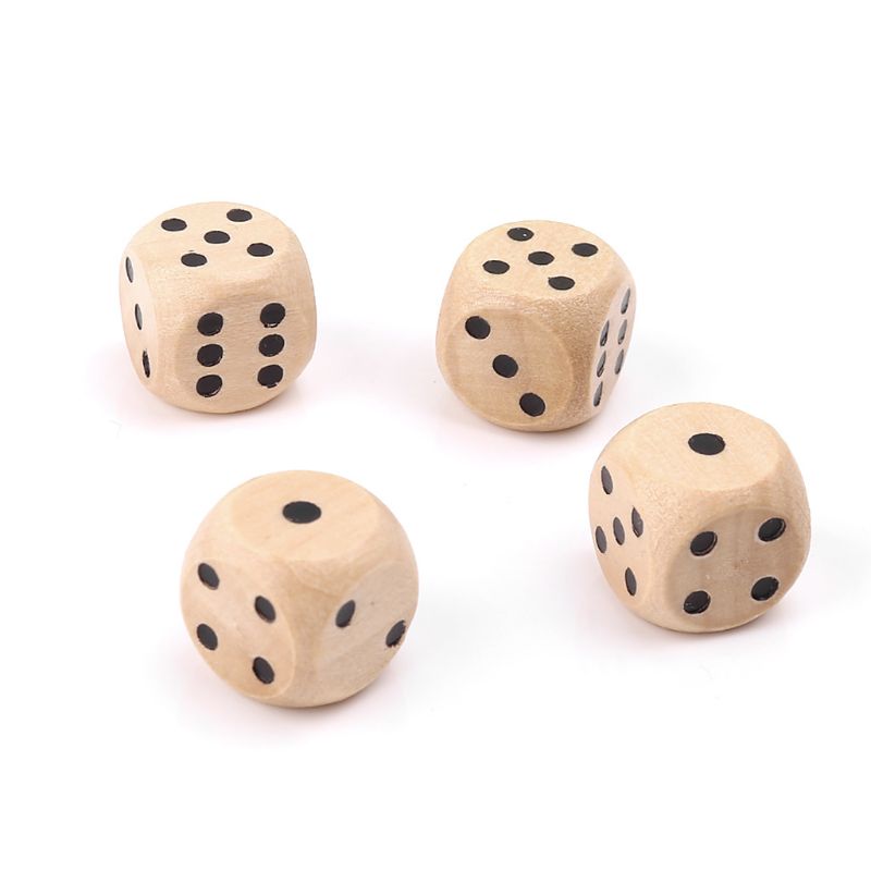 10Pcs Wooden 6 Sided D6 Faces  - Kids Education Board review and price