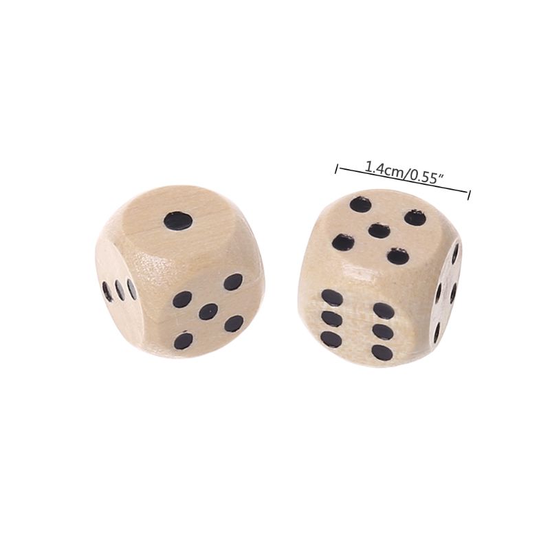 10Pcs Wooden 6 Sided D6 Faces  - Kids Education Board review and price