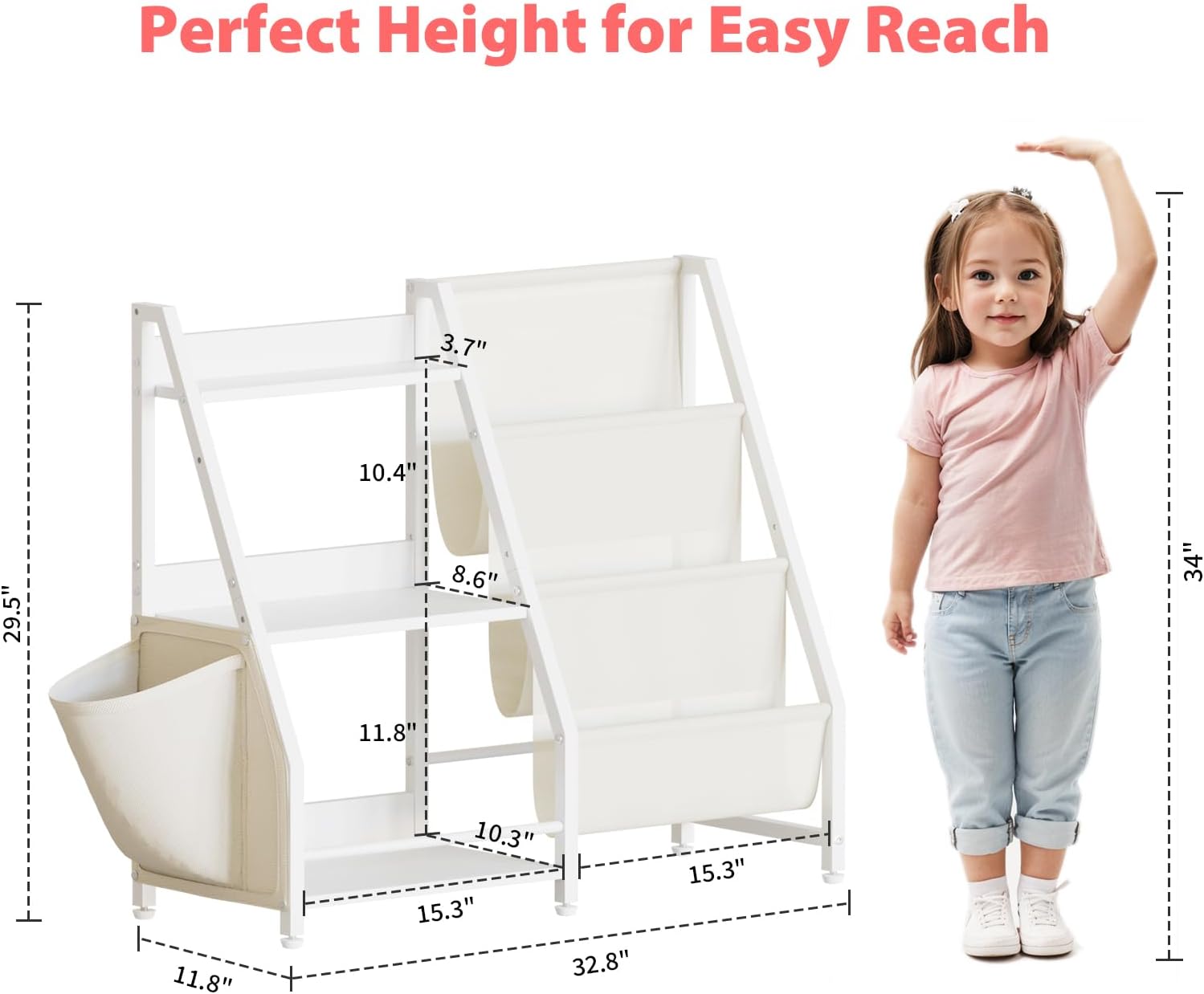 3 Tier Kids Bookshelf and Toy  - Montessori Shelf Toy review and price