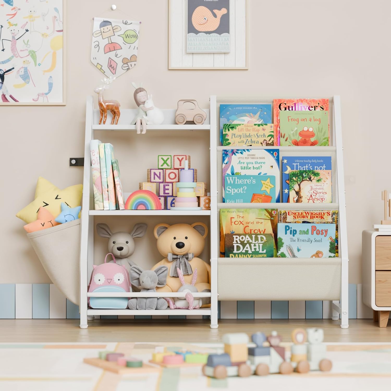 3 Tier Kids Bookshelf and Toy  - Montessori Shelf Toy review and price