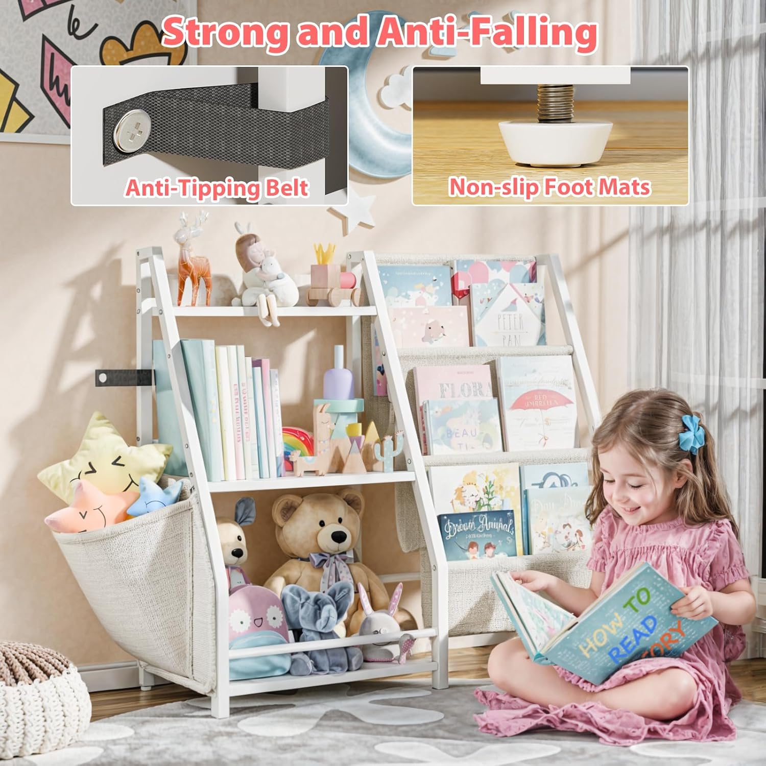 3 Tier Kids Bookshelf and Toy  - Montessori Shelf Toy review and price